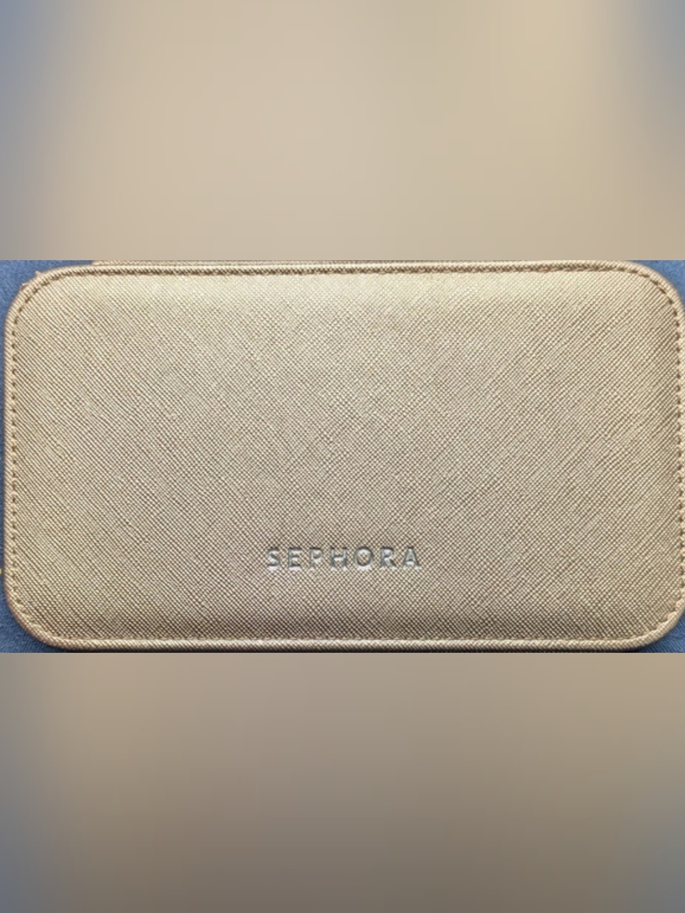 Sephora Cosmetic/Makeup Brush Case Metallic/Gold Like New